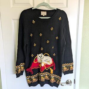 Vintage Susan Bristol Cat Sweater size L